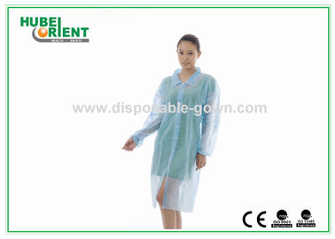Breathable Anti-Static Disposable use Lab Coat With Snaps Dust-proof Work-use lab coat