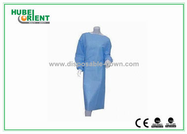 Ultrasonic Seal PP/SMS Medical Gowns Disposable With Knitted Cuff For Hospital/Clinic