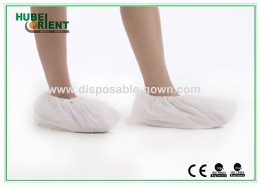 Medical CPE Shoe Cover Waterproof Colorful Prevent Splash With Elastic Rubber