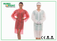 Nonwoven PP MP TVK Lab Coats Disposable With Shirt Collar