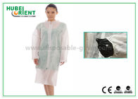 Unisex MP / SMS / PP / Tyvek Single Use Lab Coat With Zipper Closure