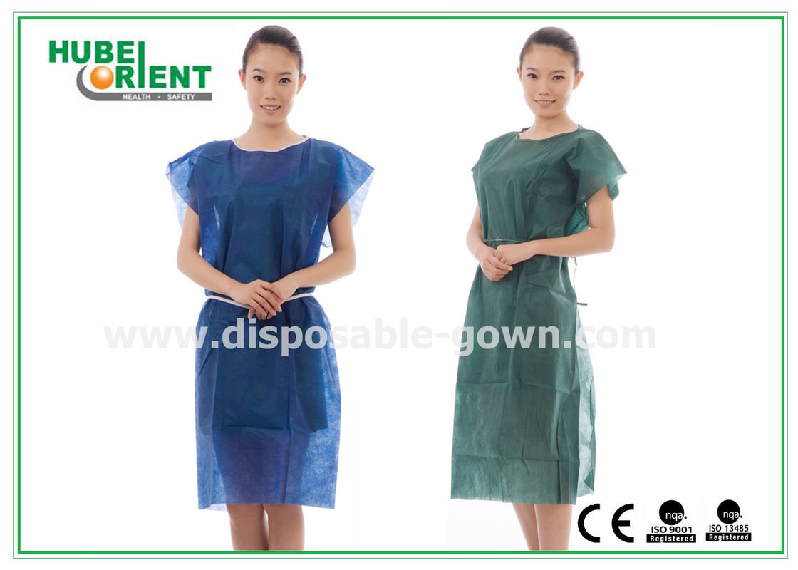 25g/m2 Sleeveless Nonwoven Disposable Patient Gown