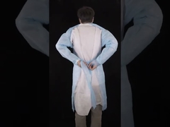 Krankenhaus-/Klinikgebrauch Einwegschutzkleidung gegen CPE mit Daumenhandschellen Medizinischer Gebrauch Kunststoffrock