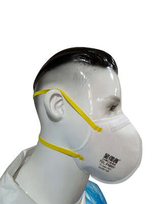 NIOSH N95 White Folded Shape Respirator With Exhalation Valve For Industrial protection